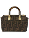 By The Way Monogram Mini Tote Bag Brown - FENDI - BALAAN 4