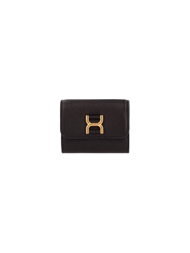 Women's Grain Leather Marcie Half Wallet Black - CHLOE - BALAAN 2