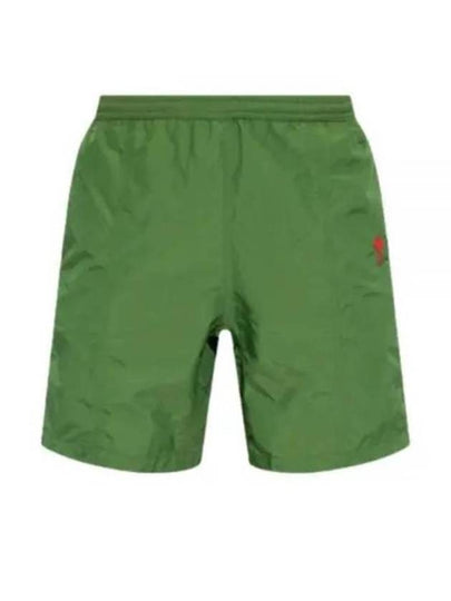 Heart Logo Swim Shorts Green - AMI - BALAAN 2