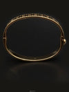 Gold Brass Monogram Pattern Nanogram Strass Women Bracelet M M64861 - LOUIS VUITTON - BALAAN 3