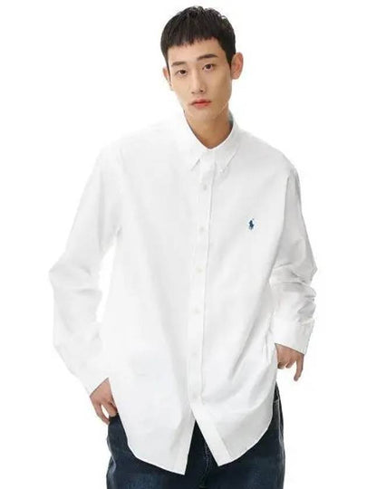 Custom fit poplin shirt white - POLO RALPH LAUREN - BALAAN 2