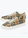 Vintage Check and Leather Sneakers Archive Beige - BURBERRY - BALAAN 2