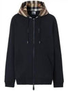 Check Hood Cotton Zip Up Hoodie Black Archive Beige - BURBERRY - BALAAN 2