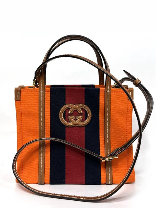 Mini Interlocking G Tote Bag Orange - GUCCI - BALAAN 2