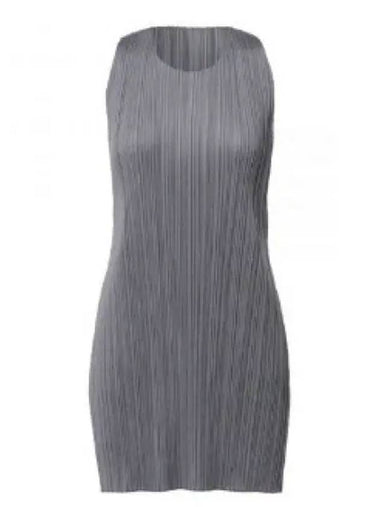 PP48 JT107 12 pleated basic sleeveless dress - ISSEY MIYAKE - BALAAN 1