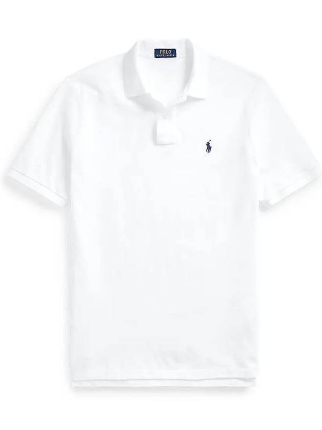 24SS Polo Men's Pony Logo Embroidered Mesh Short Sleeve Collar 710666997001 - RALPH LAUREN - BALAAN 1