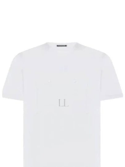 Mercerized Jersey Pocket Short Sleeve T-Shirt White - CP COMPANY - BALAAN 2