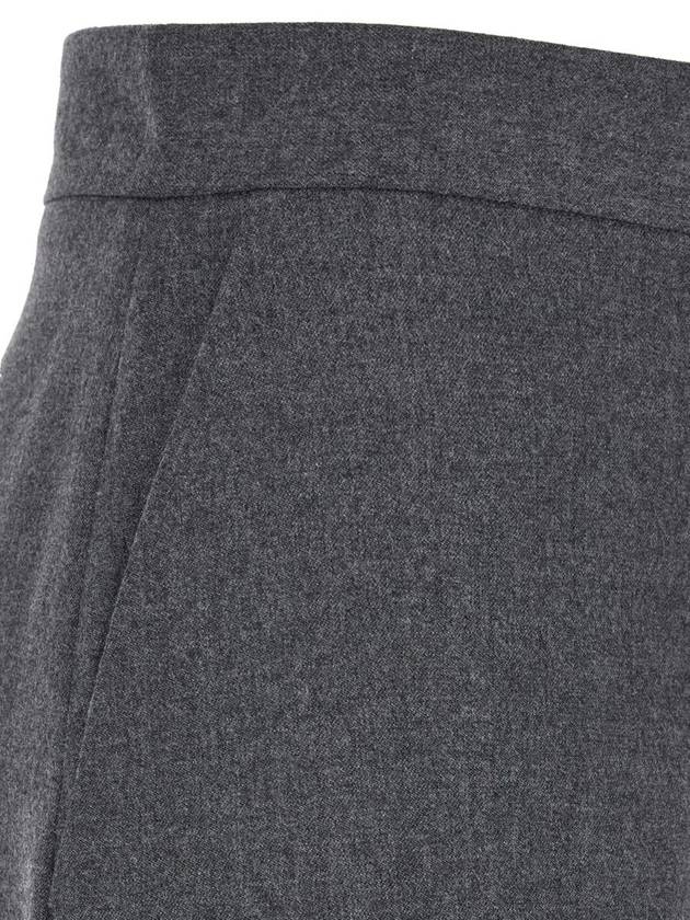 'Indo' Grey Long Skirt With Front Slit In Wool Blend Woman - ANTONELLI - BALAAN 2