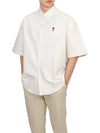 De Coeur Short Sleeve Shirt Chalk - AMI - BALAAN 5