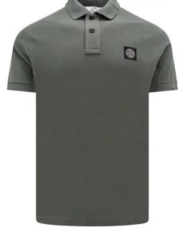 Pique Stretch Cotton Short Sleeve Polo Shirt Dark Green - STONE ISLAND - BALAAN 2