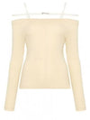 Women's Sierra Signature Long Sleeve T-Shirt Beige - JACQUEMUS - BALAAN 2