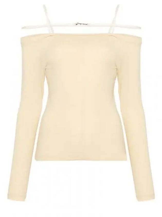 Women's Sierra Signature Long Sleeve T-Shirt Beige - JACQUEMUS - BALAAN 2