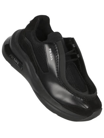 System Panel Low-Top Sneakers Black - PRADA - BALAAN 2