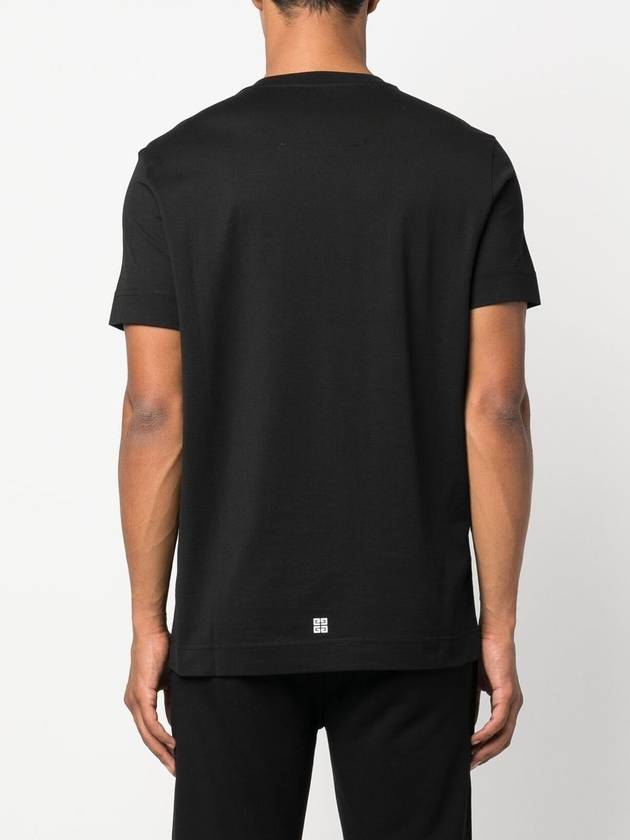 Archetype Logo Print Slim Fit Cotton Short Sleeve T-Shirt Black - GIVENCHY - BALAAN 5