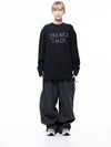 Men s M243MT02BK Snowy Reverse Rib Crew Neck Sweatshirt Black Navy - CHANCE'S NOI - BALAAN 6