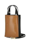 Museo Leather Logo Mini Tote Bag Brown - MARNI - BALAAN 2