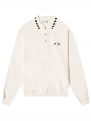 Drold Monsieur Logo Polo Long Sleeve T Shirt Cream ASW109CO001 - DROLE DE MONSIEUR - BALAAN 1