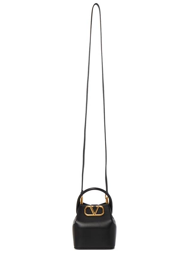 V logo signature mini bucket bag black - VALENTINO - BALAAN 8