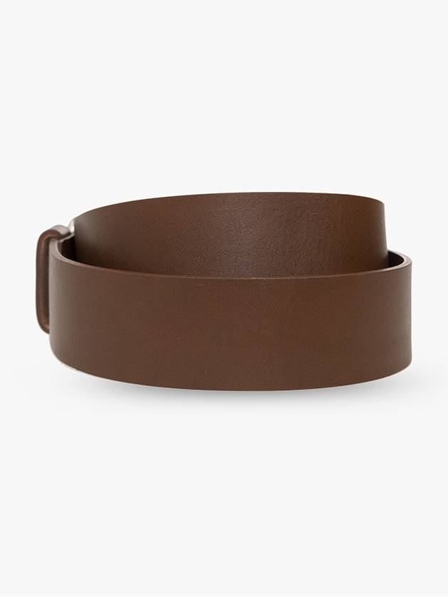 Carhartt WIP Leather Belt With Logo, Men's, Brown - CARHARTT WIP - BALAAN 3