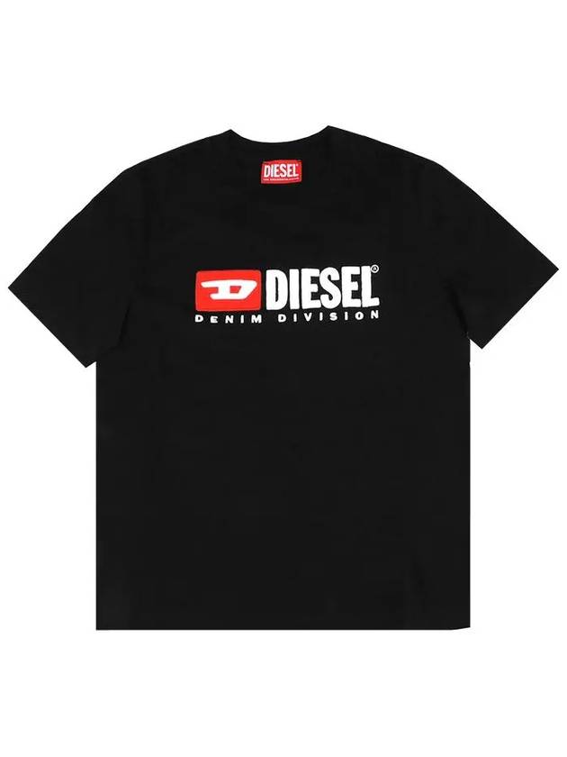 T Reg Div Short Sleeve T-Shirt Black - DIESEL - BALAAN 2