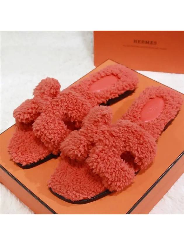 Oran Shearing Sandals Orange - HERMES - BALAAN 2