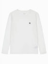 Jeans Embroidered Logo Archive Long Sleeve T-Shirt White - CALVIN KLEIN - BALAAN 2