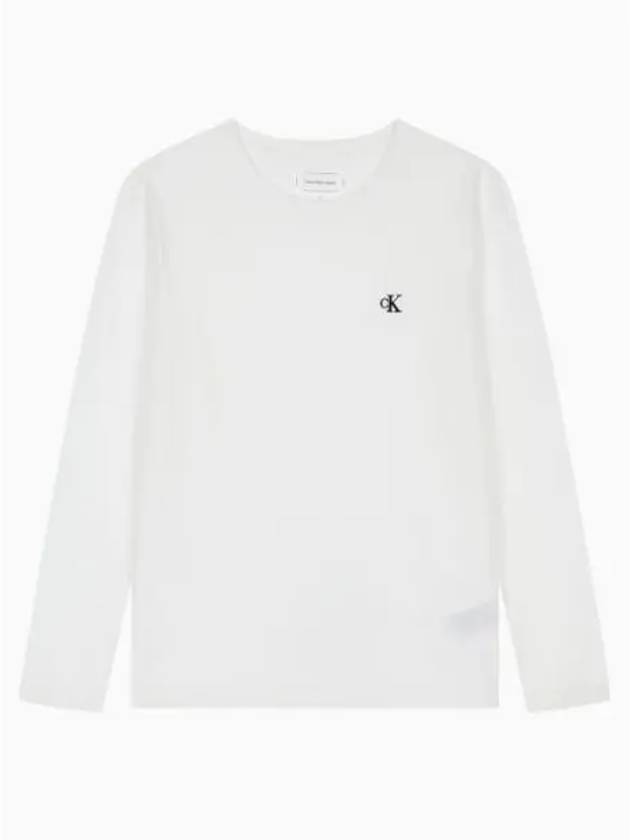 Jeans Embroidered Logo Archive Long Sleeve T-Shirt White - CALVIN KLEIN - BALAAN 2