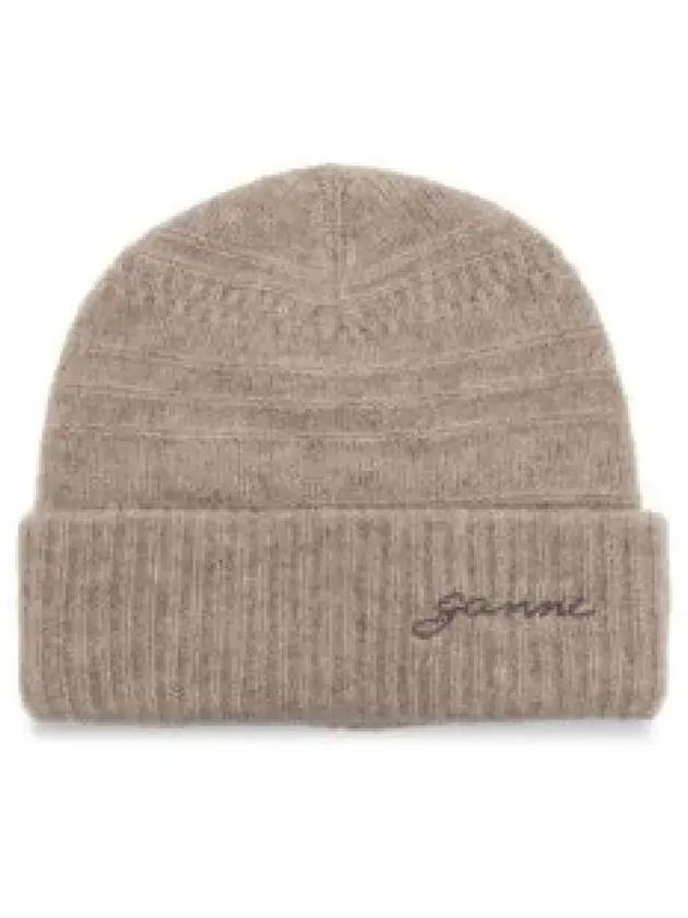 Logo embroidered knit beanie A6061 - GANNI - BALAAN 2