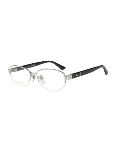 Eyewear Oval Glasses Silver Black - GUCCI - BALAAN 1