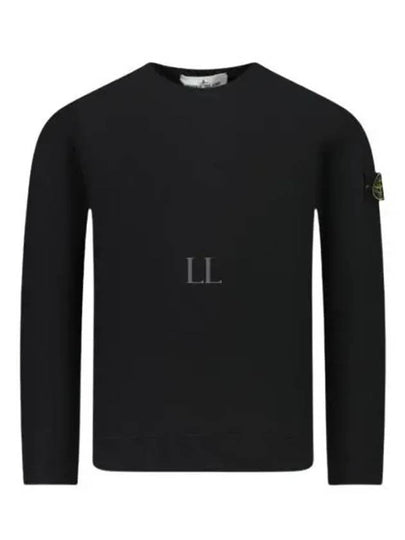 Wappen Patch Crew Neck Cotton Sweatshirt Black - STONE ISLAND - BALAAN 2