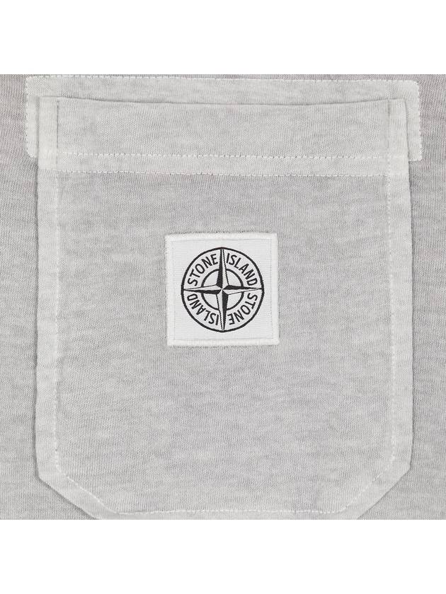 Fissato Treatmen Organic Cotton Short Sleeve T Shirt Dust Grey - STONE ISLAND - BALAAN 5