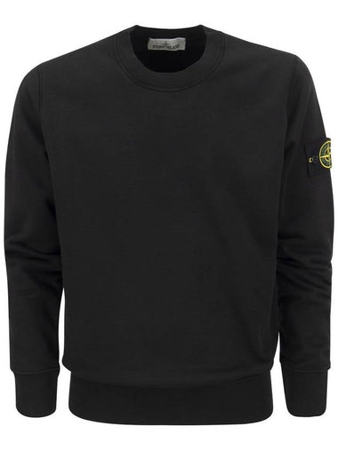 Crew-neck sweatshirt with Stone Island badge - STONE ISLAND - BALAAN 1