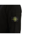 Logo Patch Hooded Lamb Wool Cardigan Black - STONE ISLAND - BALAAN 11