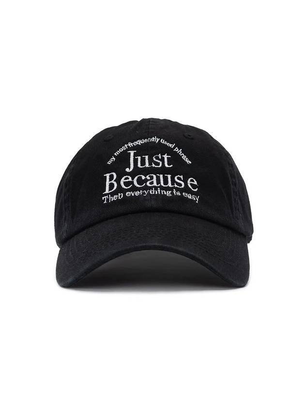 JUST BECAUSE WASHED BALL CAP BLACK - POLYGRAM - BALAAN 5