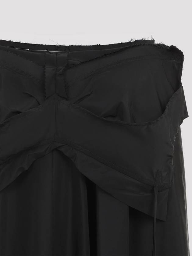 Women s Taffeta Midi A Line Skirt Black - MAISON MARGIELA - BALAAN 5