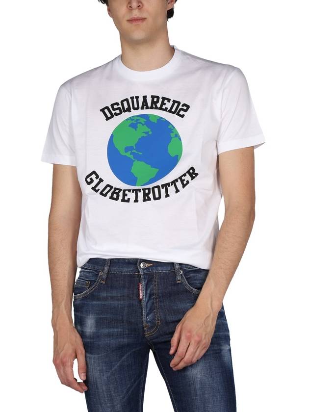 Globetrotter short sleeve t-shirt white - DSQUARED2 - BALAAN 5