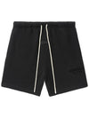 Logo drawstring cotton shorts black - FEAR OF GOD ESSENTIALS - BALAAN 1