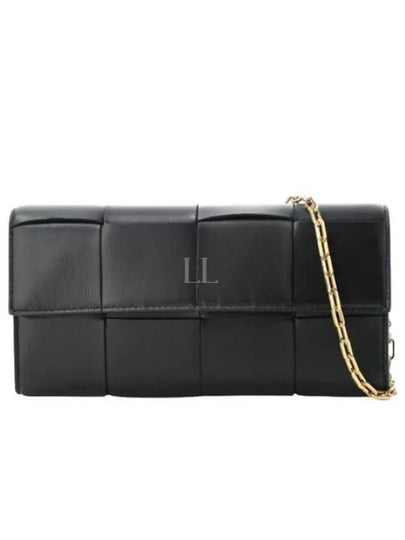 Cassette Chain Long Wallet Black - BOTTEGA VENETA - BALAAN 2