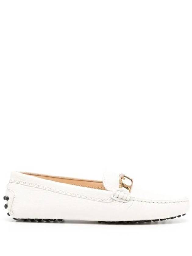 Women's Gommino Leather Driving Shoes White - TOD'S - BALAAN 2