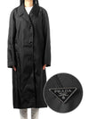 Triangle Logo Re-Nylon Single Coat Black - PRADA - BALAAN 2