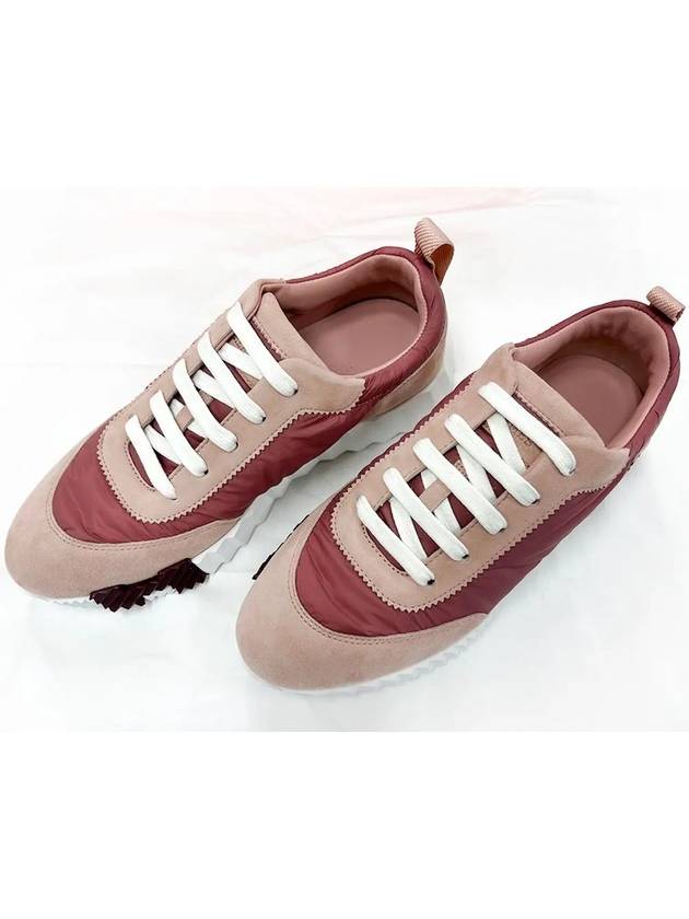 Bouncing Parachute Fabric Low Top Sneakers Rose - HERMES - BALAAN 7