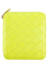 Intrecciato Zipper Around Half Wallet Lime - BOTTEGA VENETA - BALAAN 2