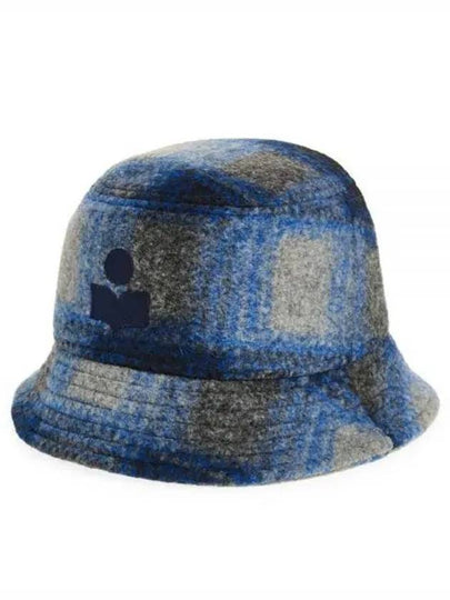 Haley Embroidered Logo Bucket Hat Blue - ISABEL MARANT - BALAAN 2