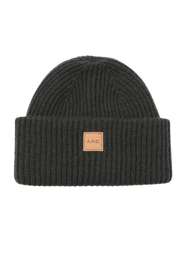 Logo Patch Wool Cashmere Beanie Verde - A.P.C. - BALAAN 1