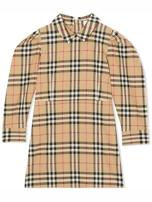 12th Anniversary Kids Women s Puff Sleeve Check Dress 8030323 - BURBERRY - BALAAN 2