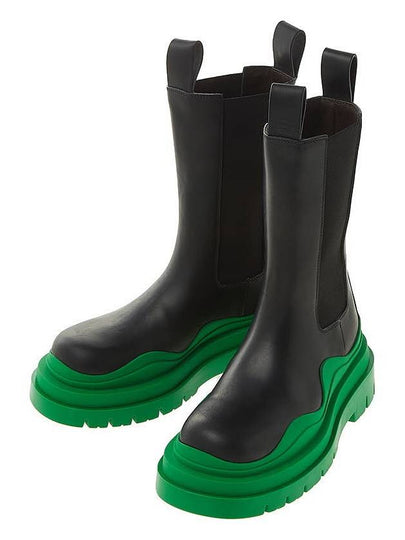 Tire Chelsea Boots Black Green - BOTTEGA VENETA - BALAAN 2