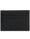 Intrecciato Leather Credit Card Case Black - BOTTEGA VENETA - BALAAN 2