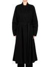 Black RIMBAUD Linen Wrap Coat 7340W2459 BLK 00001 - THE ROW - BALAAN 2