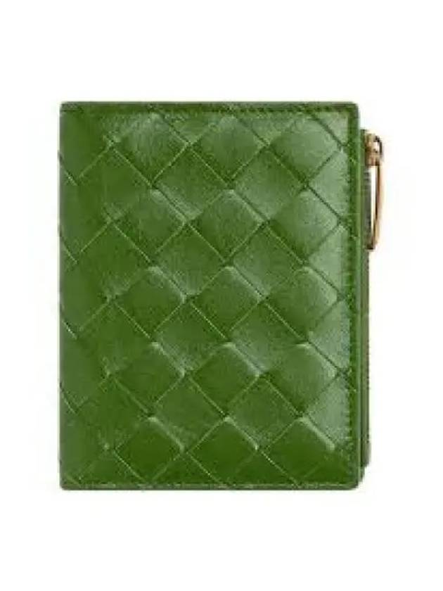 Intrecciato Zipper Small Half Wallet Avocado - BOTTEGA VENETA - BALAAN 2