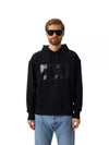 Box Logo Cotton Hoodie Black - MSGM - BALAAN 2